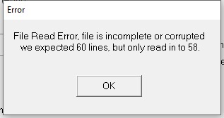 Simul8 2.1.0 / Maya 2024 import error after filtering a move; row-count or expected/written mismatch.